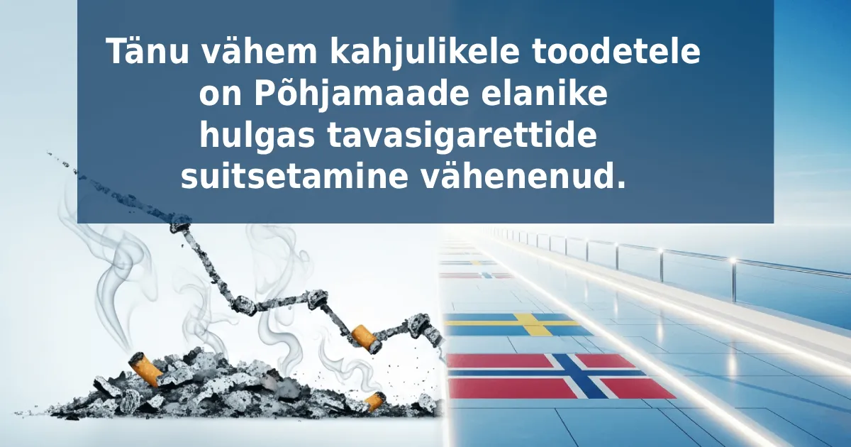Põhjamaade Ministrite Nõukogu raport: suitsetamine, snuff, nikotiinipadjad ja e-sigaretid